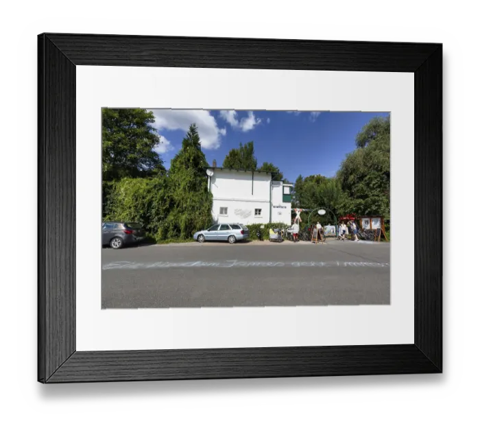Framed Print : Cafe Stellwerk Corvey, historic signal box Framed Print : Cafe Stellwerk Corvey, historic signal box