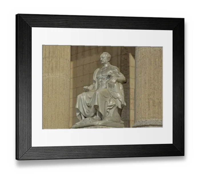 Framed Print : Johann Wolfgang von Goethe sitting on a throne
