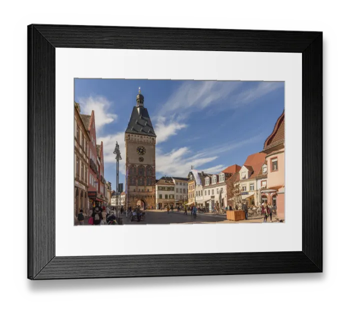 Framed Print : Altportel, medieval city gate in MaximilianstraBe