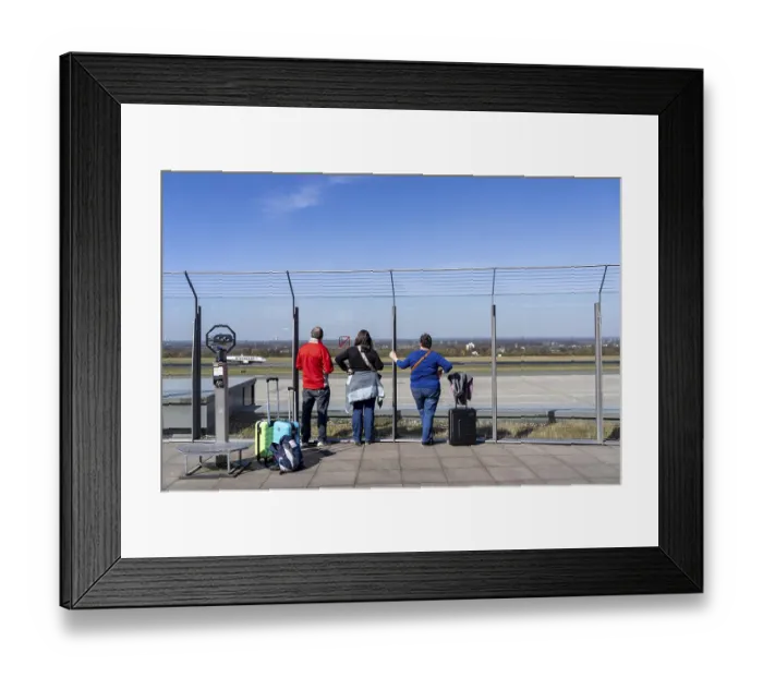 Framed Print : Dortmund Airport, DTM, visitor terrace in the terminal building