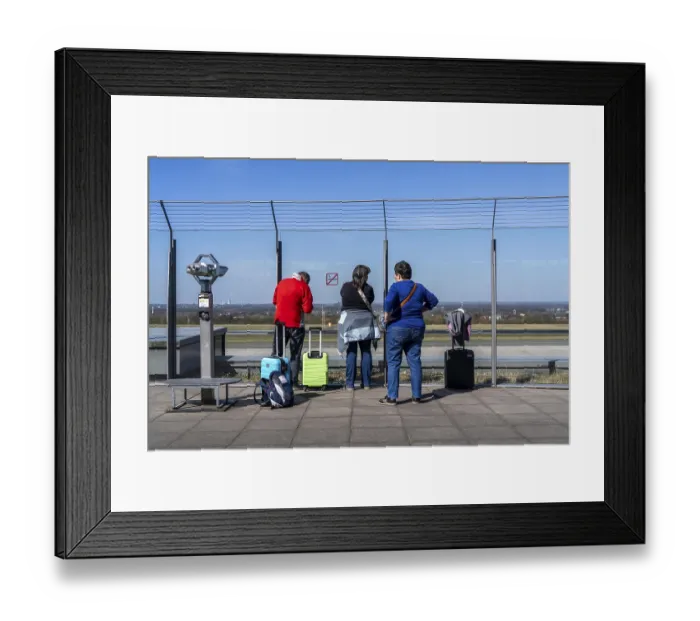 Framed Print : Dortmund Airport, DTM, visitor terrace in the terminal building