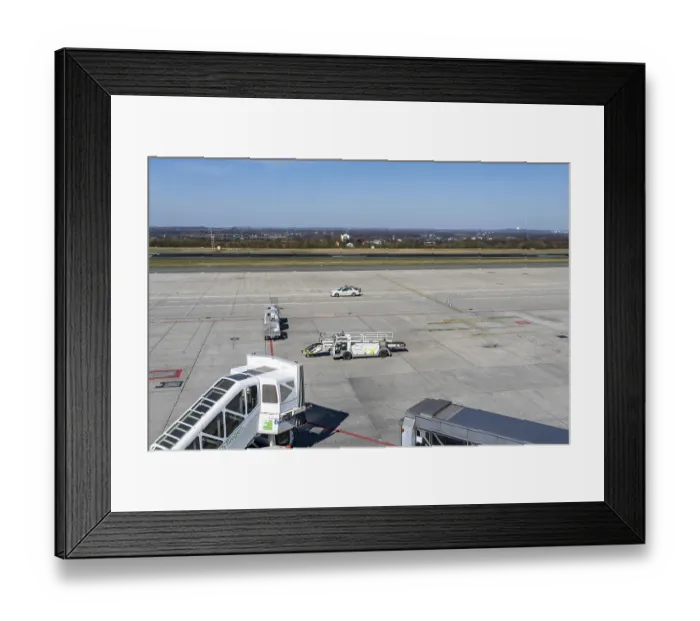 Framed Print : Dortmund Airport, DTM, apron, in front of the terminal
