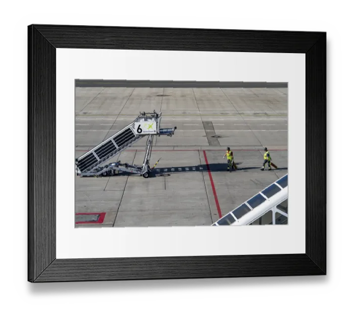 Framed Print : Dortmund Airport, DTM, apron, in front of the terminal Framed Print : Dortmund Airport, DTM, apron, in front of the terminal