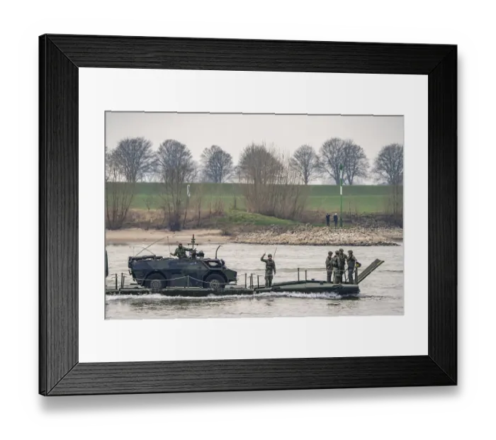 Framed Print : Transport exercise of the Dutch army