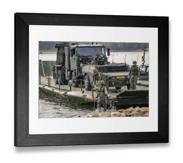 Framed Print : Transport exercise of the Dutch army