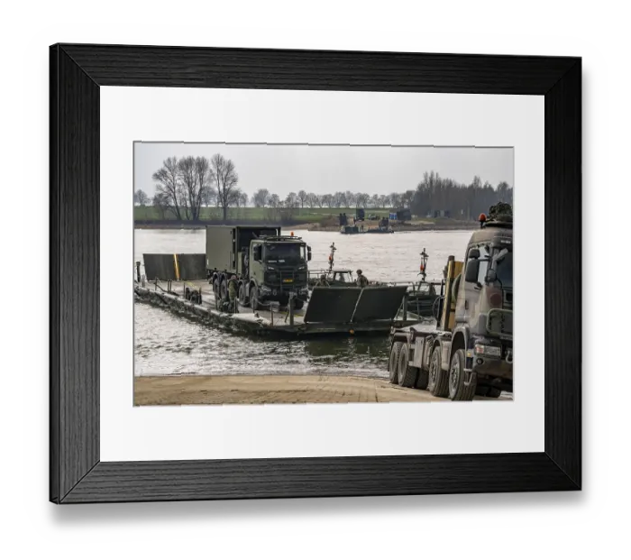 Framed Print : Transport exercise of the Dutch army