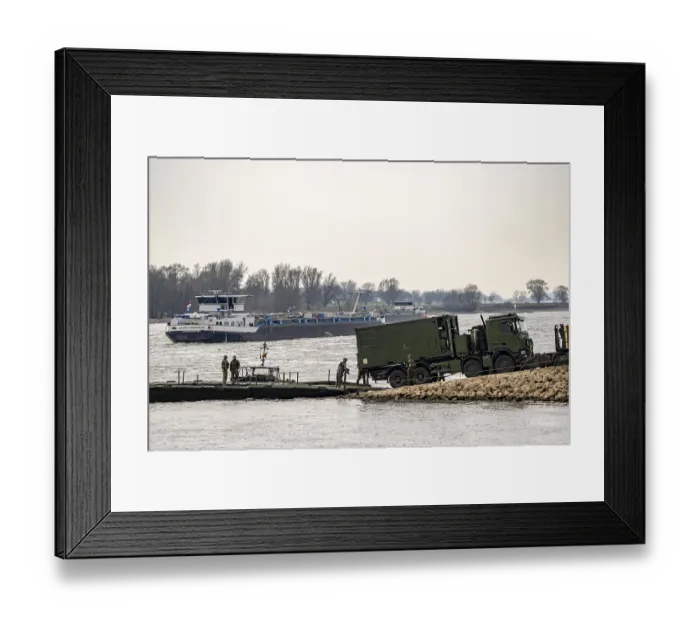 Framed Print : Transport exercise of the Dutch army