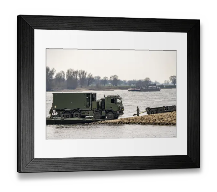 Framed Print : Transport exercise of the Dutch army