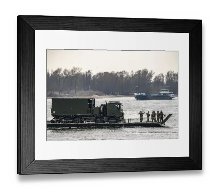 Framed Print : Transport exercise of the Dutch army