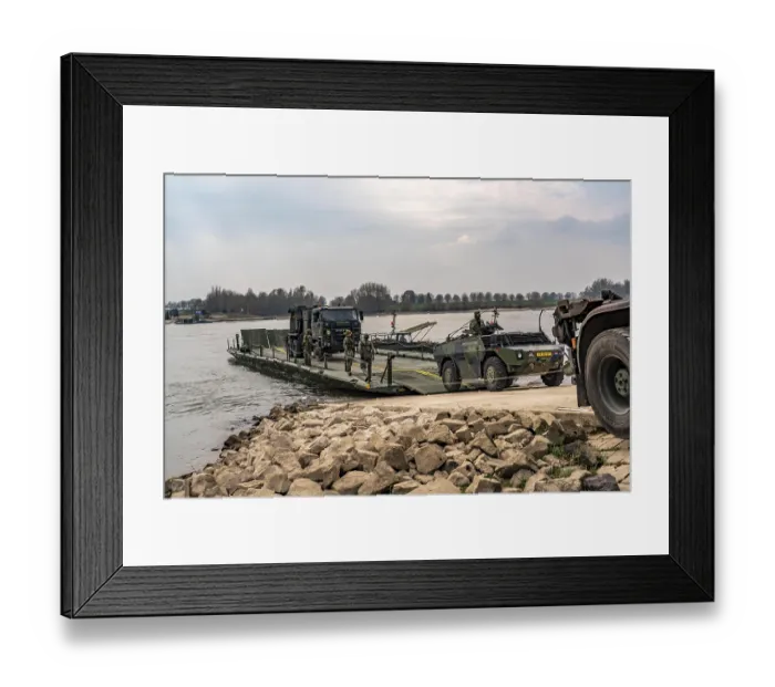 Framed Print : Transport exercise of the Dutch army