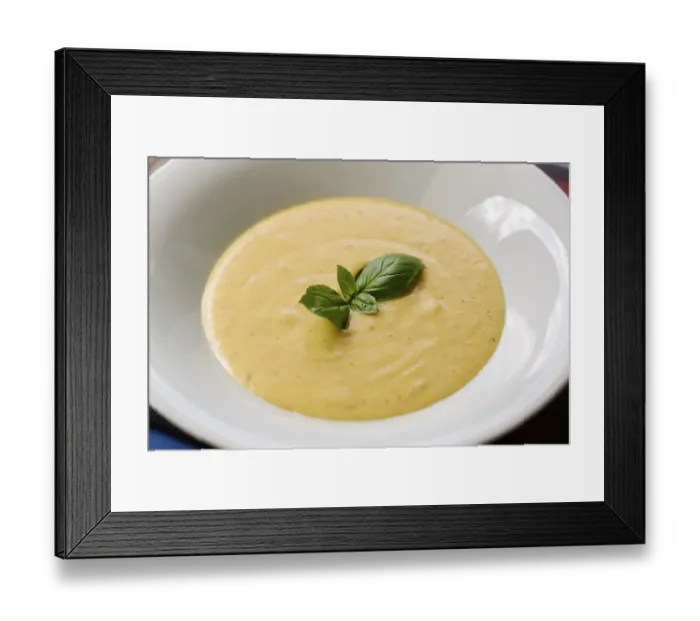 Framed Print : Swabian cuisine, potato soup, soup dish
