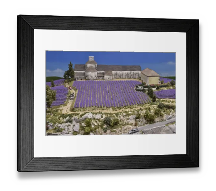 Framed Print : Lavender fields near Senanque Abbey in Miniatur Wunderland Hamburg
