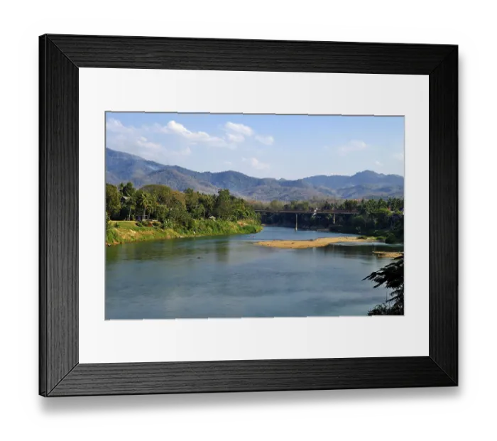 Framed Print : Bridge over the Nam Kham River