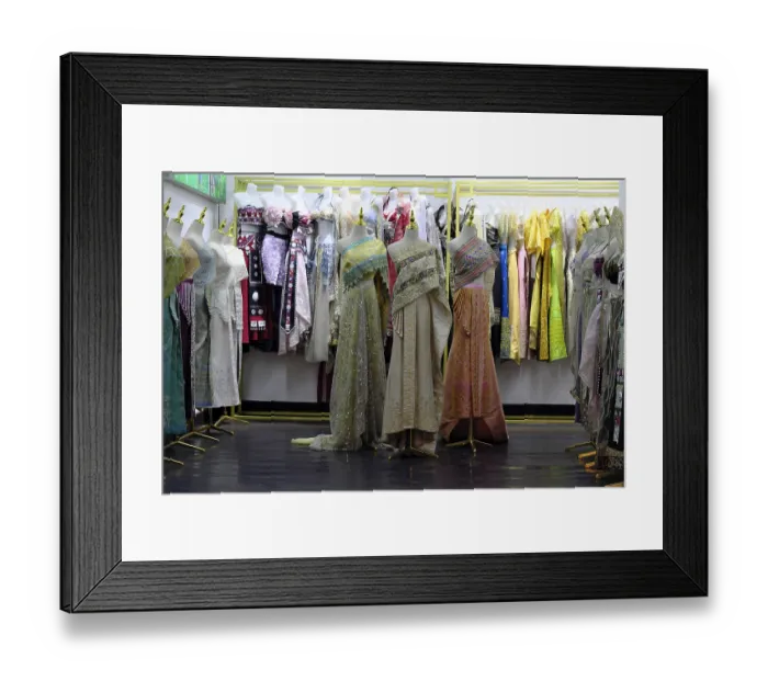 Framed Print : Traditional Laotian women's clothing Framed Print : Traditional Laotian women's clothing