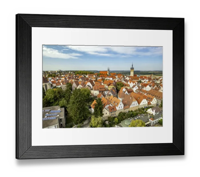 Framed Print : Town view of Bad Wimpfen seen from the air
