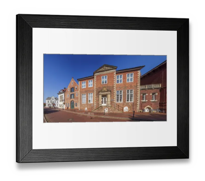 Framed Print : Amtgericht, Altstadt, Jever, Ostfriesland