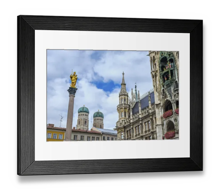 Framed Print : The Marian Column on Marienplatz Framed Print : The Marian Column on Marienplatz