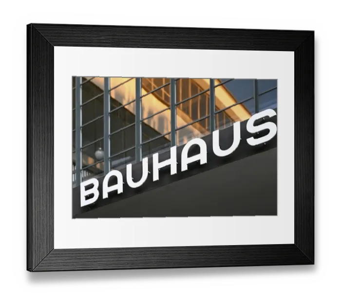 Framed Print : Bauhaus lettering on the Bauhaus building