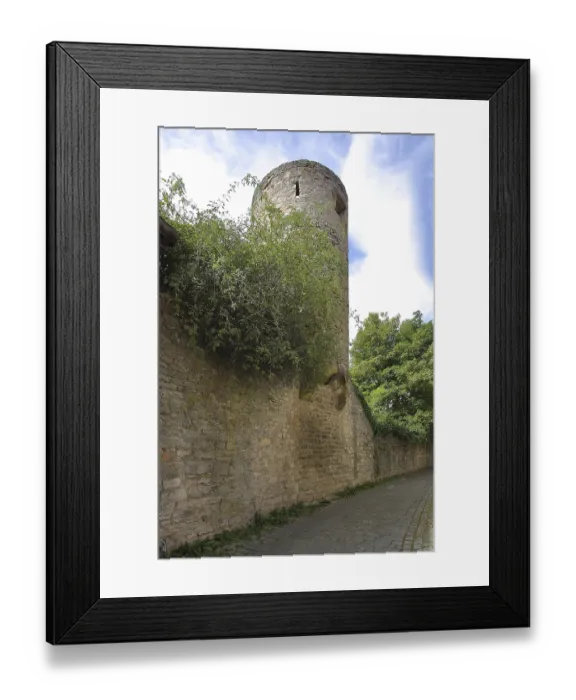 Framed Print : Defence defence tower on the former town wall Framed Print : Defence defence tower on the former town wall