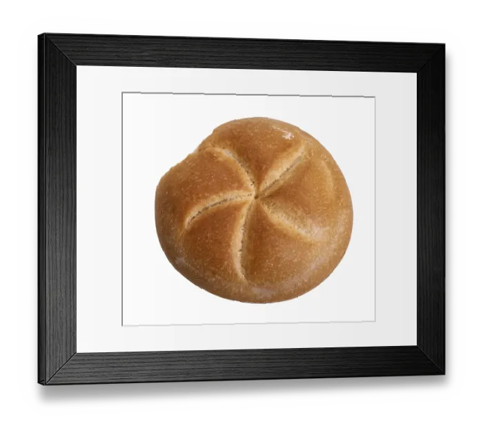 Framed Print : German lye roll in white back