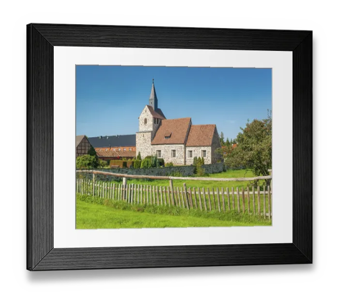 Framed Print : The Romanesque village church of Wiepke