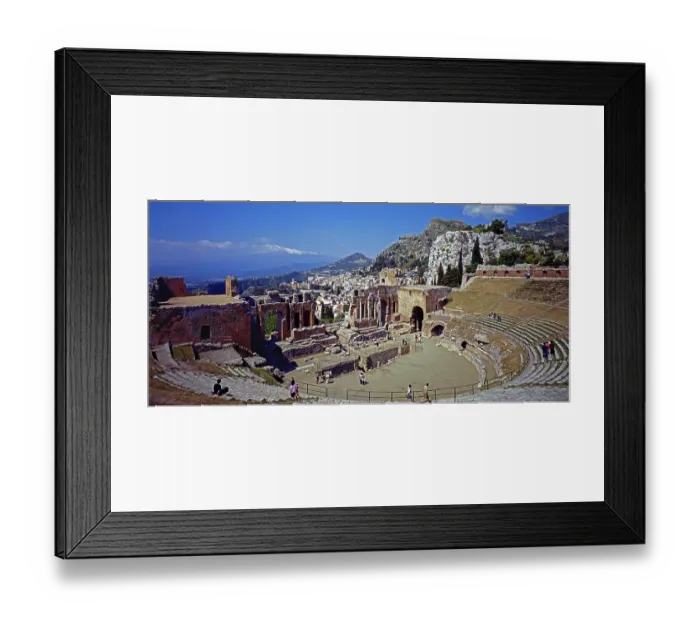 Framed Print : Greek-Roman theatre, Taormina, Sicily, Italy