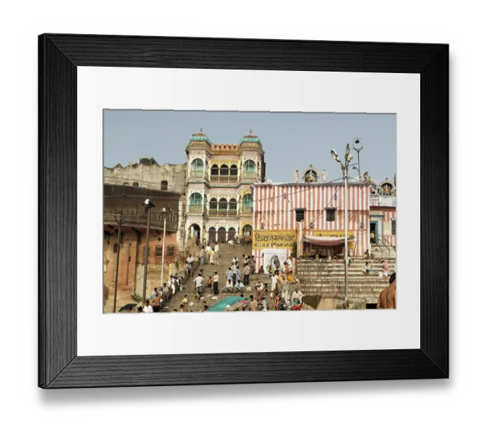 Framed Print : Vijayanagaram Ghat, Ganga ghat at Varanasi