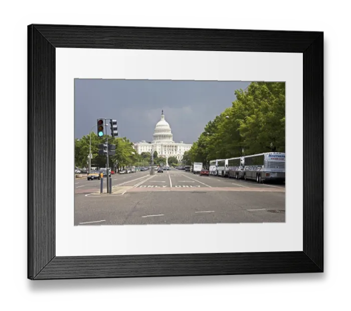 Framed Print : Majestic view of the capitol building at Washington dc