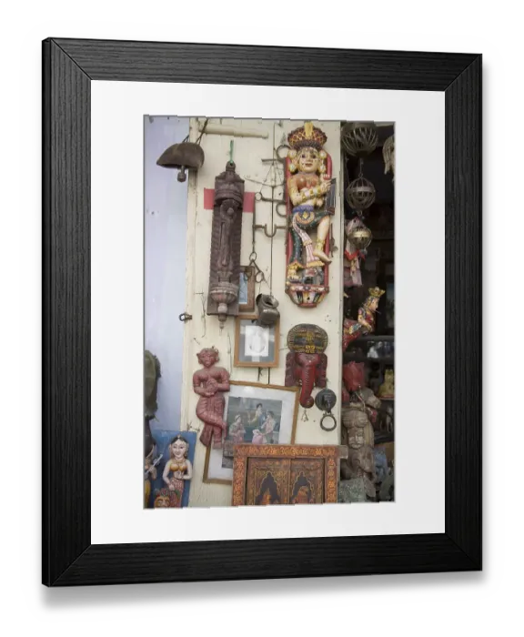 Framed Print : Art shop selling old artifact, Udaipur