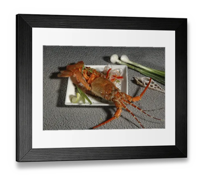 Framed Print : Non Vegetarian, Sea food, cooked lobsters served Framed Print : Non Vegetarian, Sea food, cooked lobsters served
