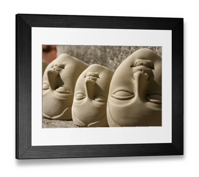 Framed Print : Goddess Durga sculpture made of clay for Durga Pooja Celebration