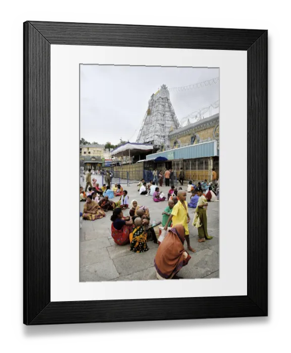 Framed Print : The temple of Lord Venkateshvara on Tirumala is the richest temple in the world Framed Print : The temple of Lord Venkateshvara on Tirumala is the richest temple in the world