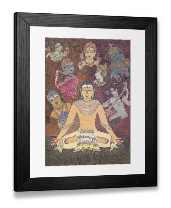 Framed Print : Artist S. Rajam, vedas, saint, sadhu Framed Print : Artist S. Rajam, vedas, saint, sadhu