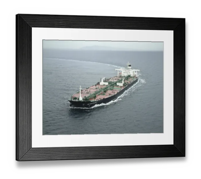 Framed Print : Oil tanker in Atlantic ocean