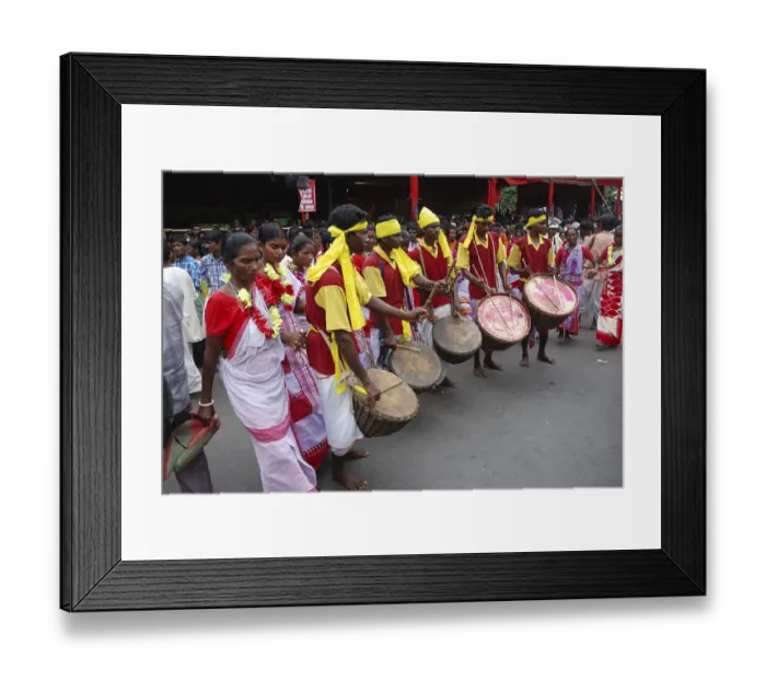 Framed Print : Artists performing Bengal folk dance Framed Print : Artists performing Bengal folk dance