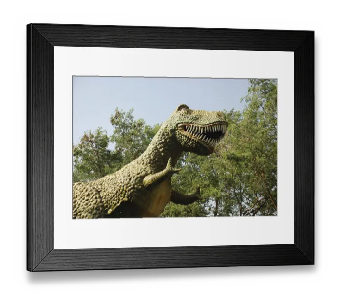 Framed Print : Dinosaur statue at Science city