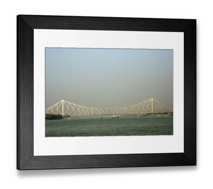 Framed Print : Howrah bridge over Hooghly river