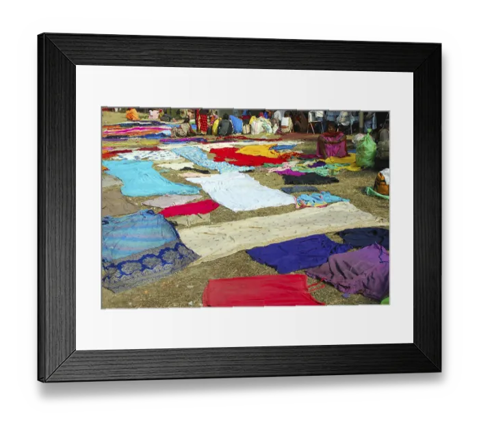 Framed Print : Clothes drying at Ganga Sagar Mela Framed Print : Clothes drying at Ganga Sagar Mela