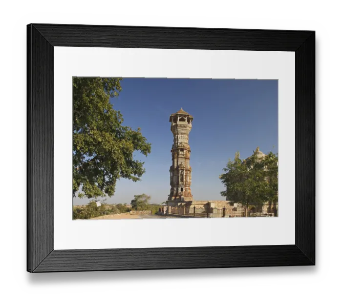Framed Print : Heritage Kirti Stambh built in 1301 AD