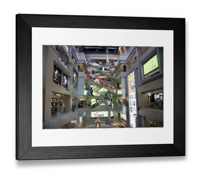 Framed Print : Bangkok's sparkling shopping mall