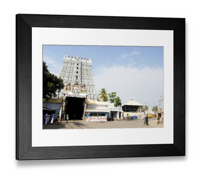 Framed Print : The Thanumalayan temple dedicated to Sri Sthanumalayan near Kanyakumari