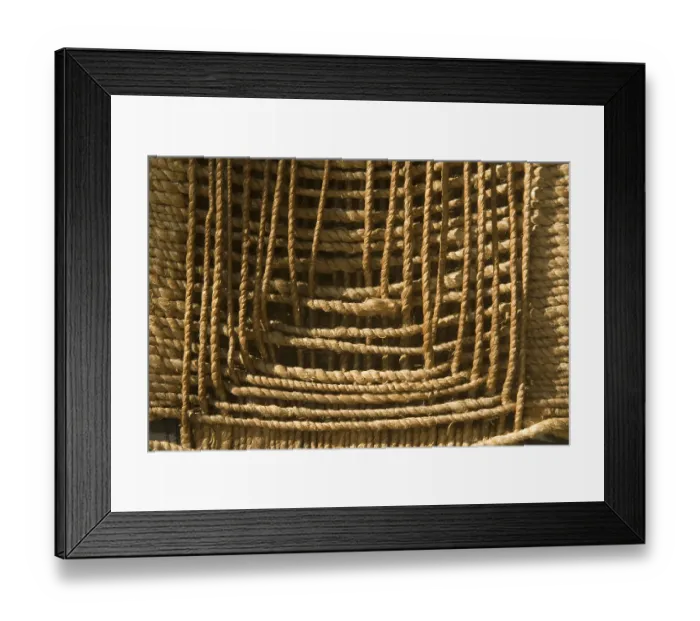Framed Print : Jute chair in morning light at Varun farm