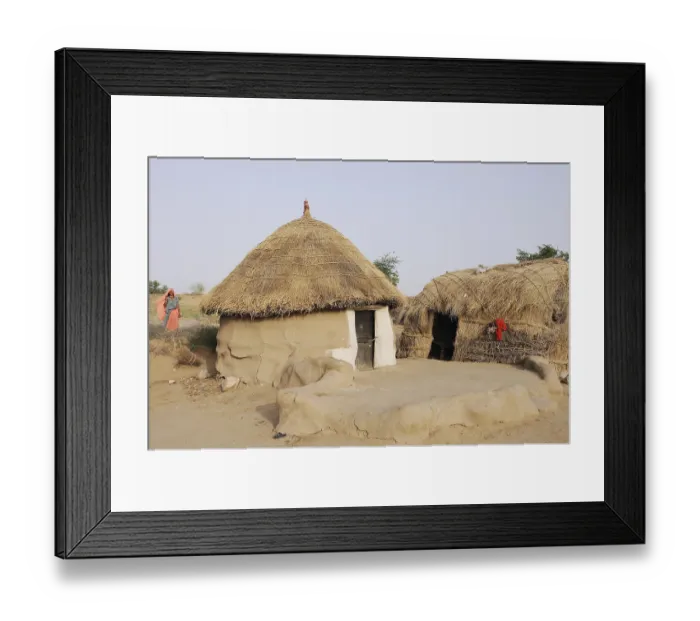 Framed Print : Huts, Sujangarh, Rajasthan, India