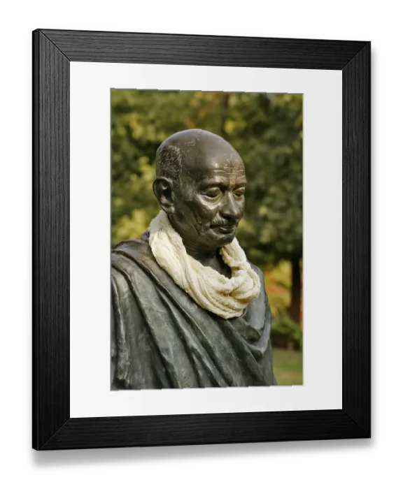 Framed Print : Mahatma Gandhi statue at Sabarmati Ashram