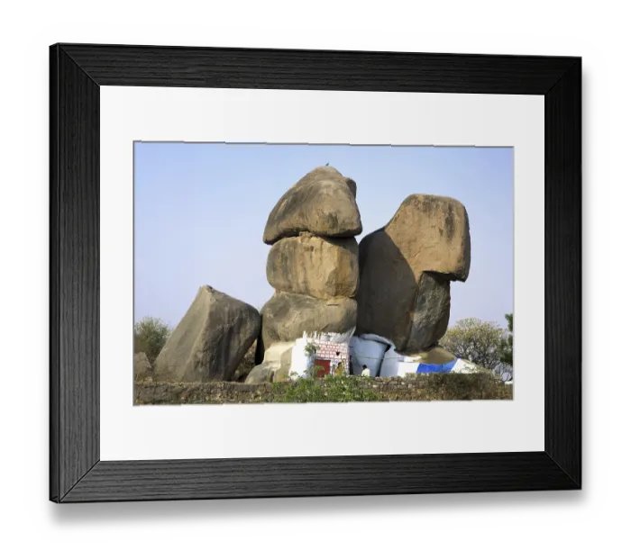 Framed Print : Rocks, golconda fort, Andhra Pradesh, India