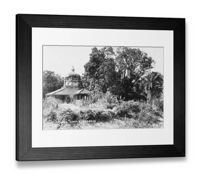 Framed Print : Old picture postcard, nagnath shiva temple