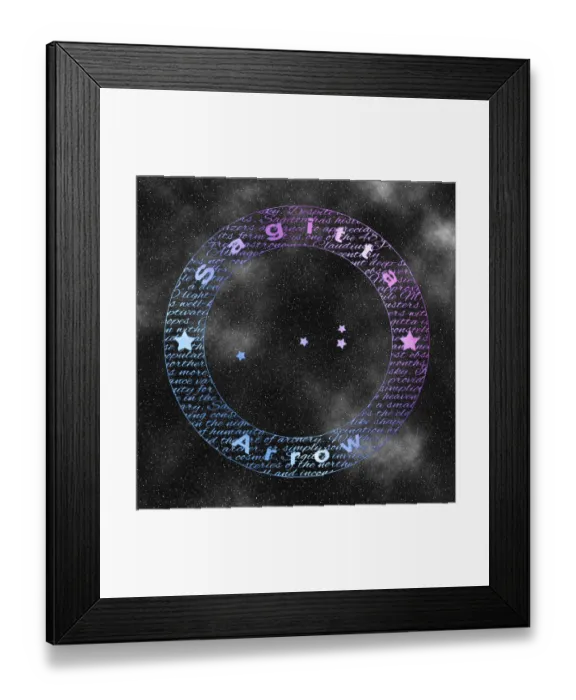 Framed Print : Sagitta Constellation, Star Patterns