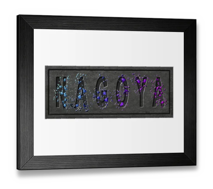 Framed Print : Neon Nagoya Glow, Color Splash City Framed Print : Neon Nagoya Glow, Color Splash City