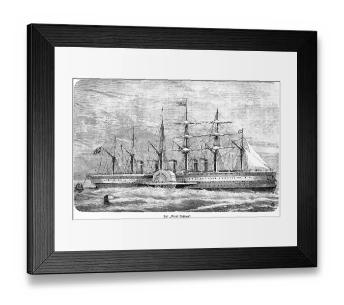 Framed Print : Great Eastern steamship and cable carrier Framed Print : Great Eastern steamship and cable carrier
