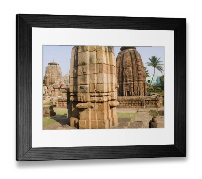 Framed Print : 10th-11th century AD Mukteshwar temple dedicated to god Shiva considered masterpiece of temple architecture surrounded